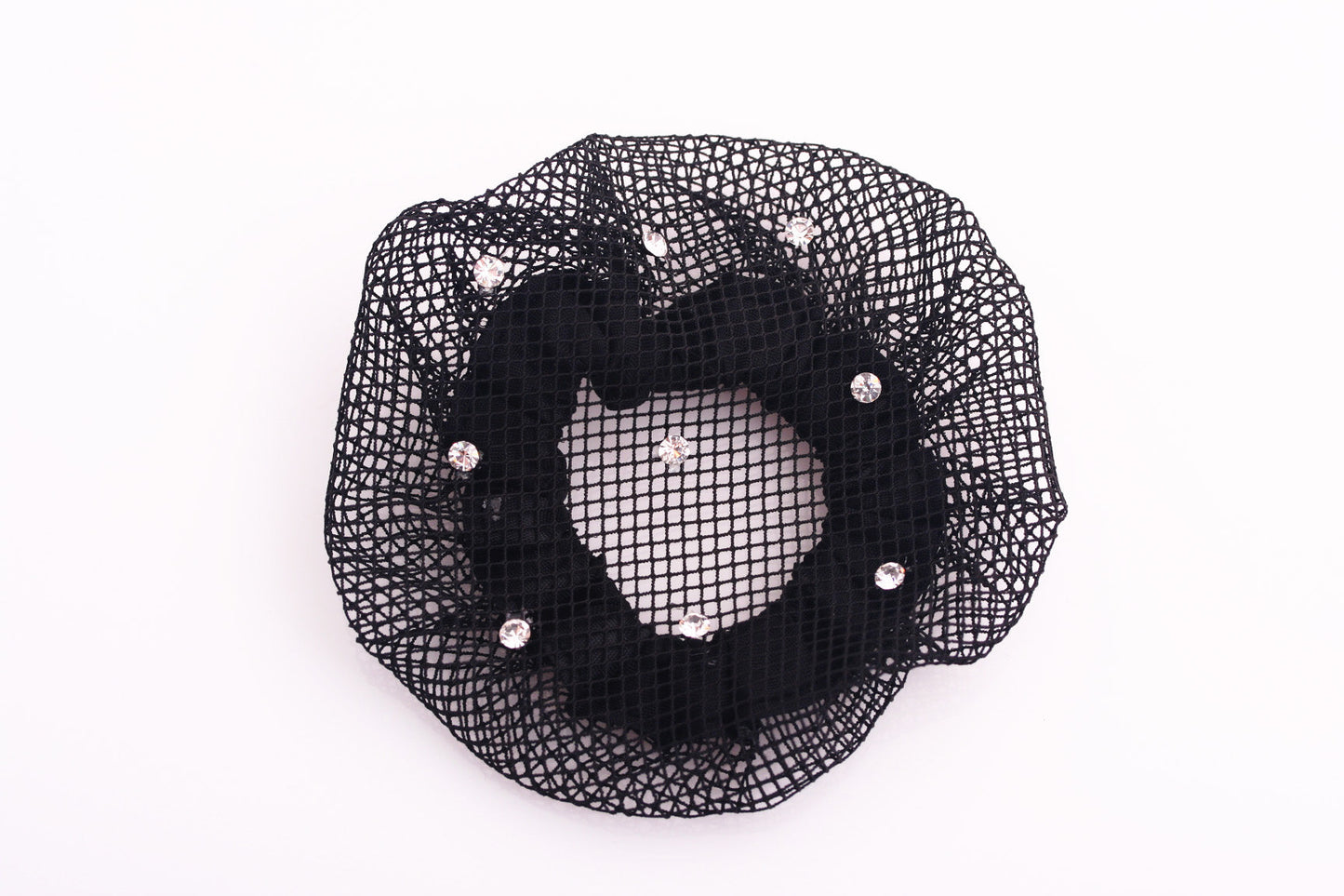 Mesh Bun Cover with Rhinestones