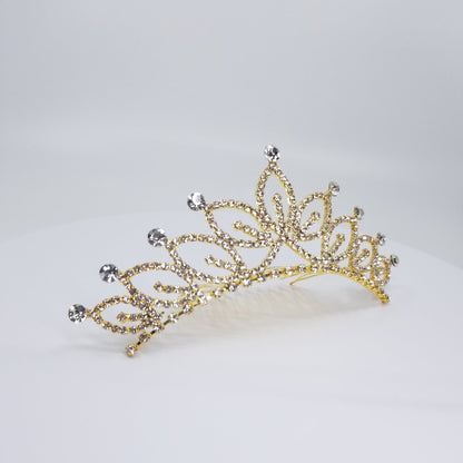 Gold Filigree Crystal Tiara