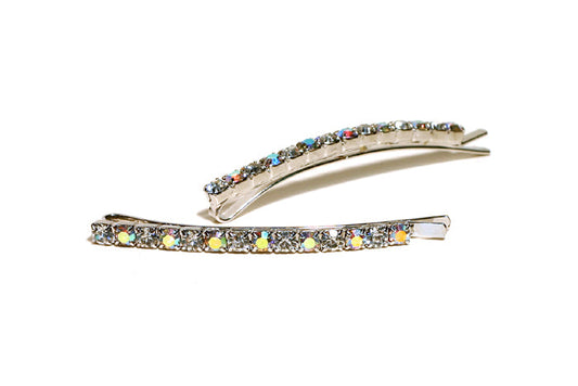 2.5" AB + Crystal Slide Barrette