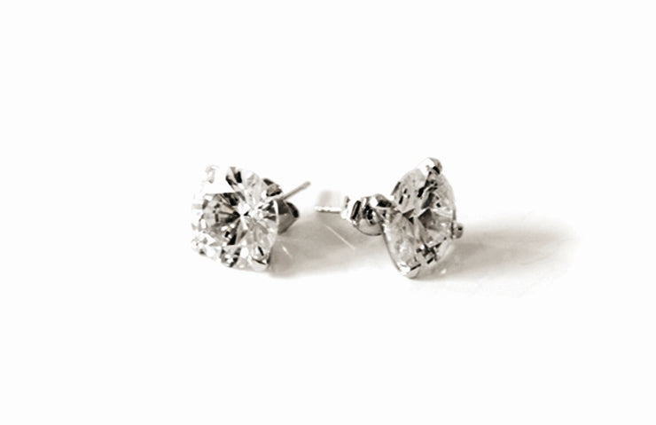 Cubic Zirconia 10mm Stud Earrings