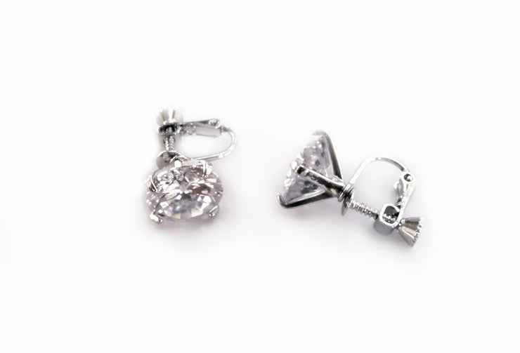 Cubic Zirconia 10mm Stud Earrings