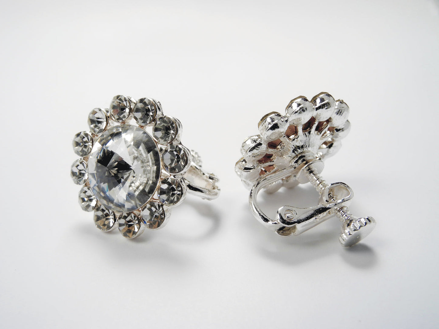 Crystal Flower 19mm Stud Earrings