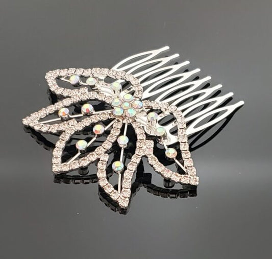 Leafy Crystal Hair Comb