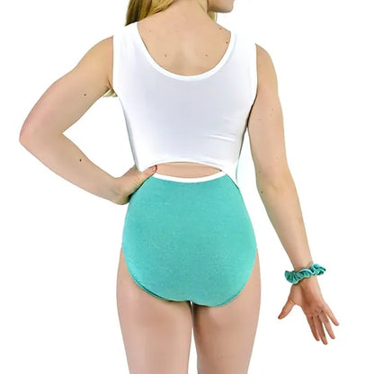 Breezy Mesh Tank Leotard- Mint Mixer