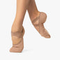 Suntan Stretch Canvas Split Sole Ballet Slipper- Children's