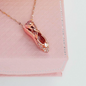 Rose Gold Plated Ballet Necklace in a Beautiful Jewelry Box