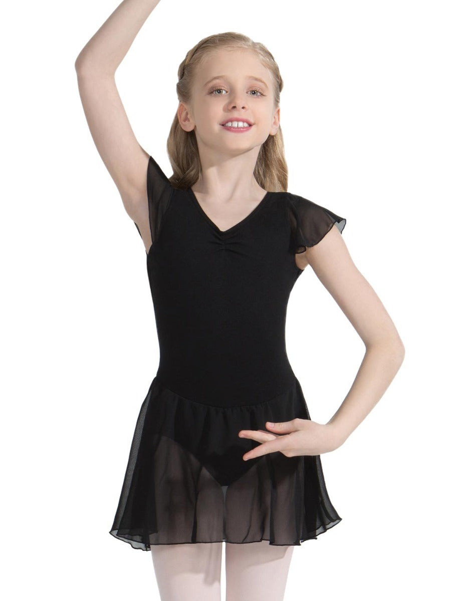 Flutter Sleeve Dress- Girls