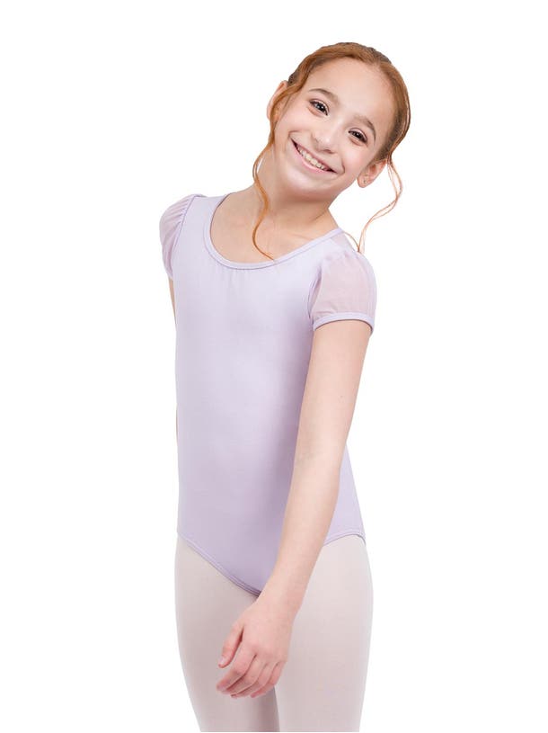 Puff Sleeve Keyhole Back Leotard