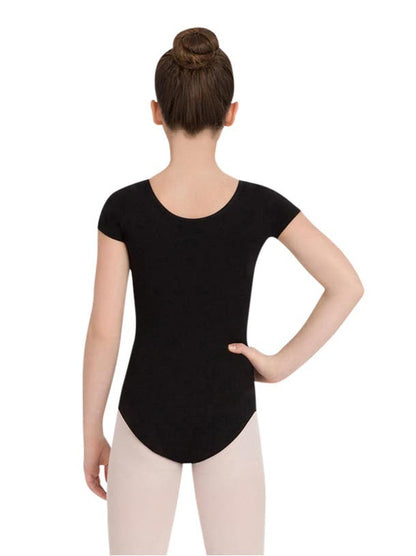 Cotton Short Sleeve Leotard- Girls