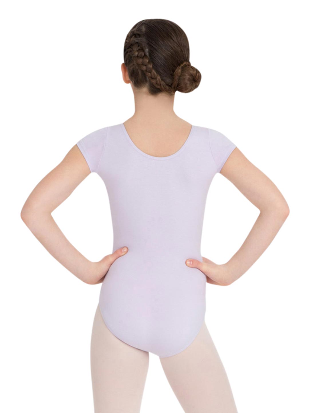 Cotton Short Sleeve Leotard- Girls