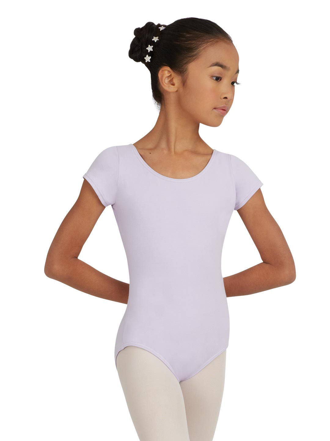 Cotton Short Sleeve Leotard- Girls