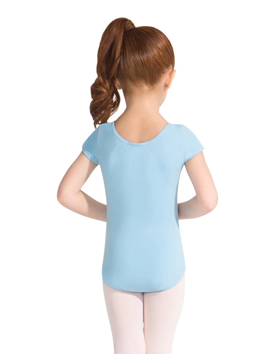 Cotton Short Sleeve Leotard- Girls