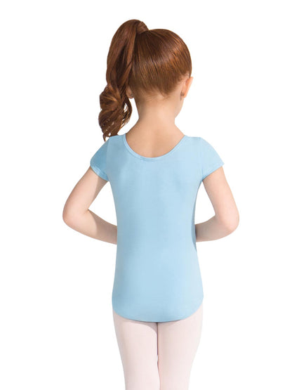 Cotton Short Sleeve Leotard- Girls