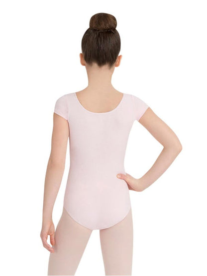 Cotton Short Sleeve Leotard- Girls