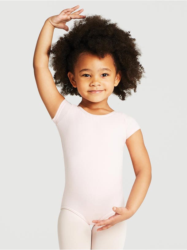 Cotton Short Sleeve Leotard- Girls